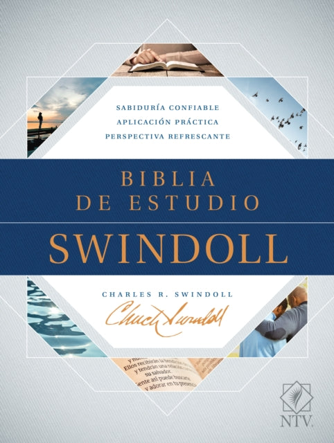 Book cover of: Biblia de estudio Swindoll NTV, SentiPiel, Cafe/Azul/Turques. By: Tyndale