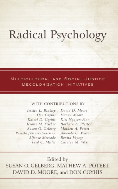 Book cover of: Radical Psychology. By: Susan O. Gelberg