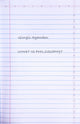 Book cover of: What Is Philosophy?. By: Giorgio Agamben