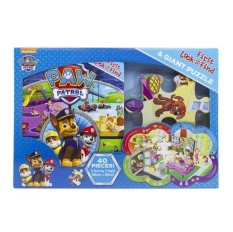 Nickelodeon PAW Patrol: First Look and Find Book, Giant Floor Puzzle and 20 Stickers