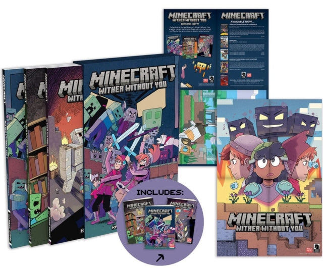 Book cover of: Minecraft: Wither Without You Boxed Set (Graphic Novels). By: Kristen Gudsnuk