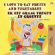 Book cover of: I Love to Eat Fruits and Vegetables (English Afrikaans Bilingual Book for Kids). By: Shelley Admont