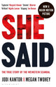 Book cover of: She Said. By: Jodi Kantor