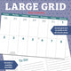 Book cover of: Large Grid Square Wall Sunday Start Cale