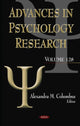 Book cover of: Advances in Psychology Research. By: Alexandra M. Columbus