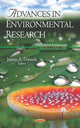 Book cover of: Advances in Environmental Research. By: Justin A. Daniels