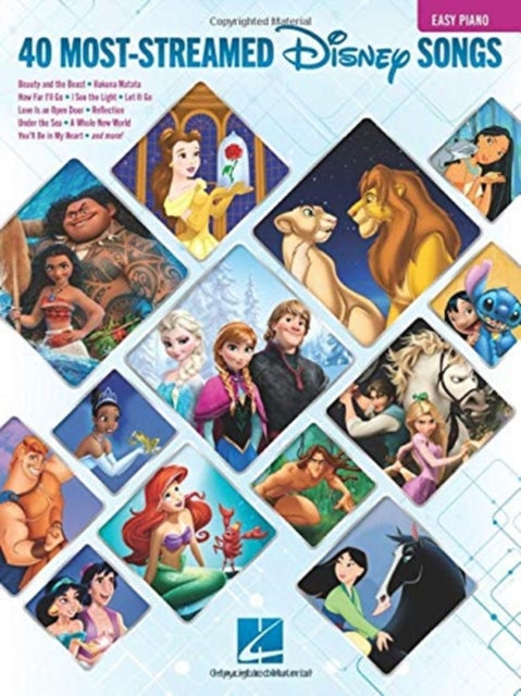 Book cover of: 40 Most-Streamed Disney Songs. By: Disney