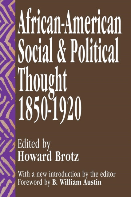 Book cover of: African-American Social and Political Thought. By: Howard Brotz