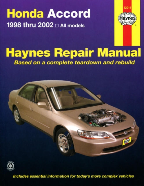 Book cover of: Honda Accord (1998-2002) Haynes Repair Manual (USA). By: Jay Storer