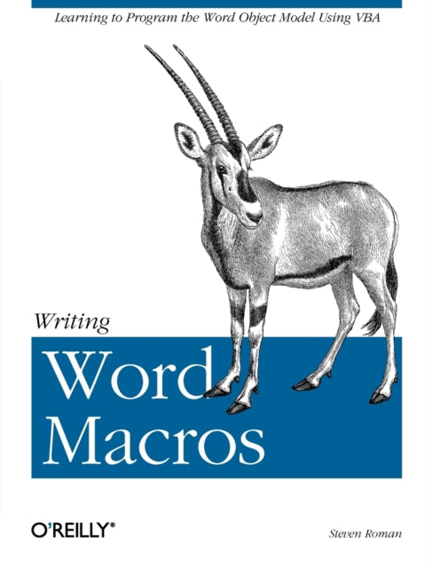 Book cover of: Writing Word Macros. By: Steven Roman