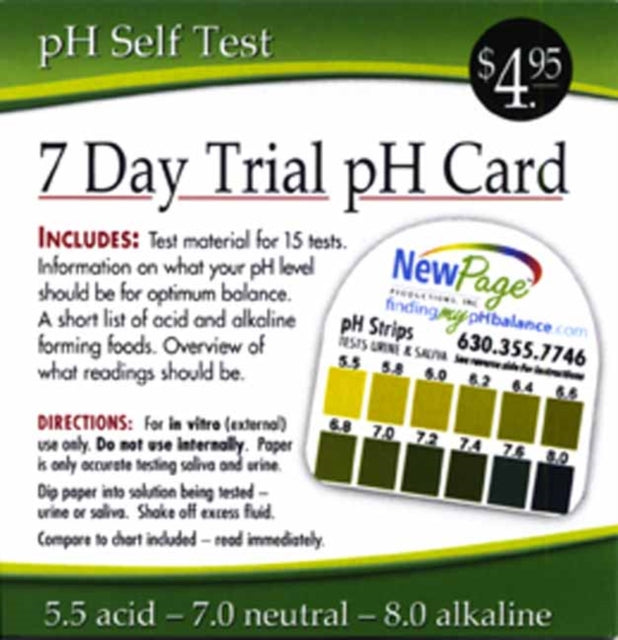 Book cover of: 7 Day Trial pH Card