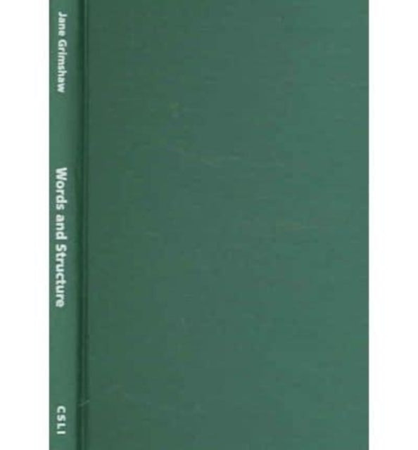 Book cover of: Words and Structure. By: Jane Grimshaw