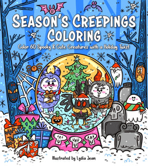 Season's Creepings Coloring, Color 60 Spooky & Cute Creatures with a Holiday Twist