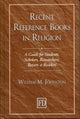 Book cover of: Recent Reference Books in Religion. By: W. Johnston
