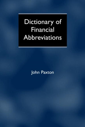 Dictionary of Financial Abbreviations