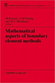 Book cover of: Mathematical Aspects of Boundary Element Methods