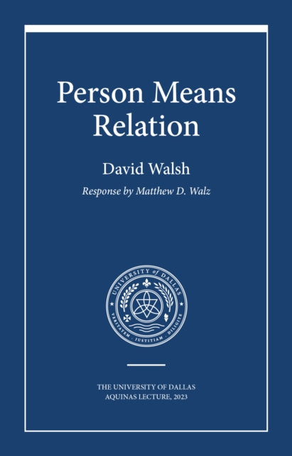Book cover of: Person Means Relation. By: David Walsh