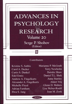 Advances in Psychology Research