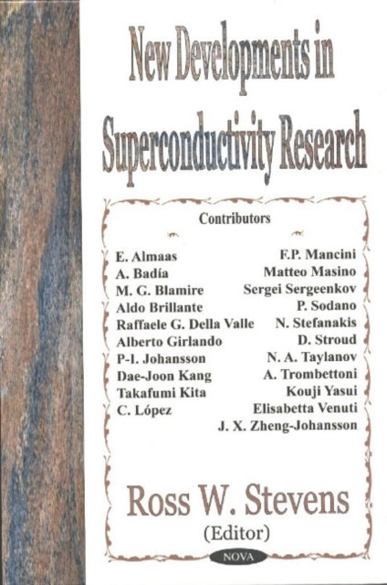 Book cover of: New Developments in Superconductivity Research