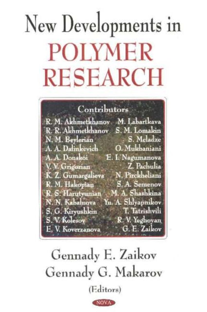 Book cover of: New Developments in Polymer Research