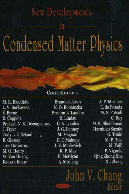 Book cover of: New Developments in Condensed Matter Physics
