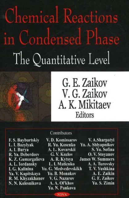 Book cover of: Chemical Reactions in Condensed Phase