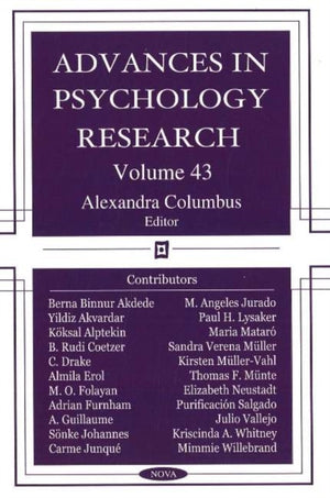 Advances in Psychology Research