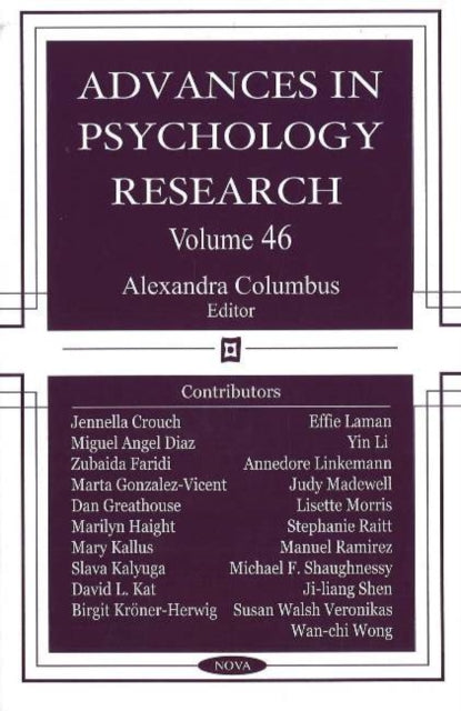 Advances in Psychology Research