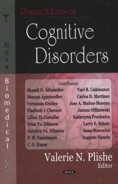 Book cover of: Research Focus on Cognitive Disorders. By: Valerie N. Plishe
