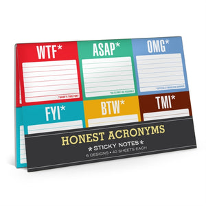 Knock Knock Honest Acronyms: Sticky Note Packet