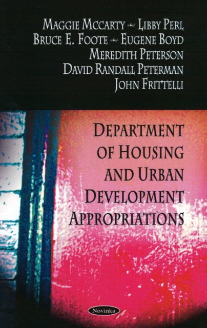 Book cover of: Department of Housing & Urban Development Appropriations