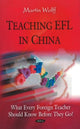 Book cover of: Teaching EFL in China. By: Martin Wolff