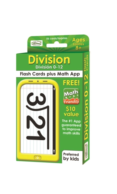 Book cover of: Division 0-12 Flash Cards. By: Alex A. Lluch