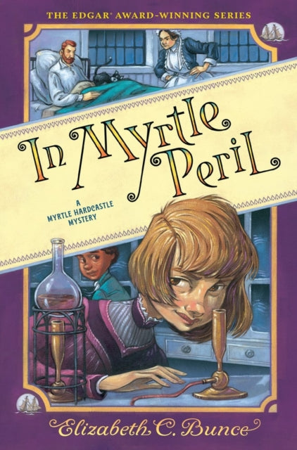 Book cover of: In Myrtle Peril (Myrtle Hardcastle Mystery 4). By: Elizabeth C. Bunce