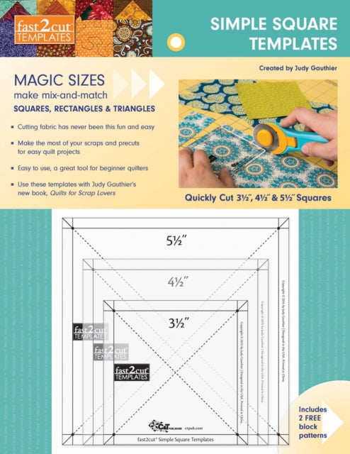 Book cover of: Fast2Cut Simple Square Templates. By: Judy Gauthier