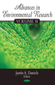 Book cover of: Advances in Environmental Research. By: Justin A. Daniels