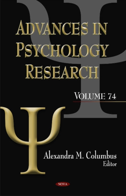 Book cover of: Advances in Psychology Research. By: Alexandra M. Columbus