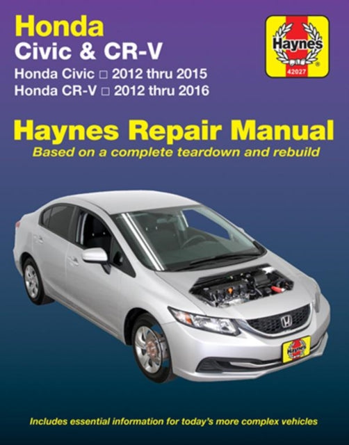 Honda Civic (12-15) & CR-V (12-16) Haynes Manual (USA), 2012-16 9781620922552 Haynes Publishing