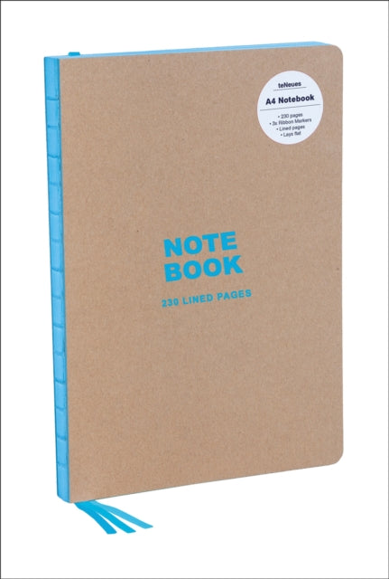 Book cover of: Kraft and Blue A4 Notebook. By: teNeues