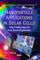 Book cover of: Nanoparticle Applications in Solar Cells