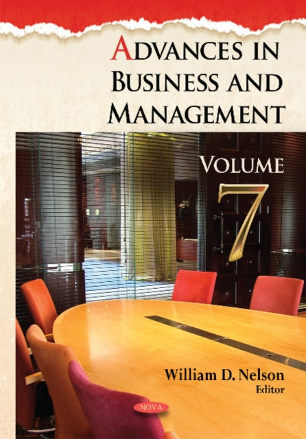 Book cover of: Advances in Business & Management. By: William D. Nelson