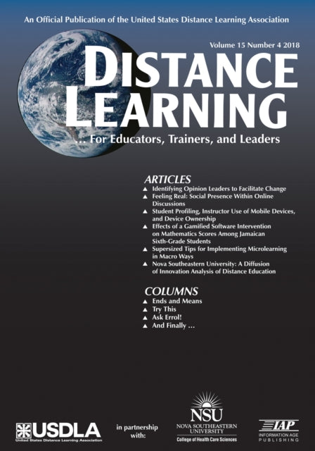 Book cover of: Distance Learning Vol 15 Issue 4. By: Michael Simonson