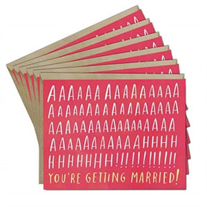 6-Pack Em & Friends You're Getting Married Card