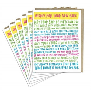 6-Pack Em & Friends Wishes For New Baby Card