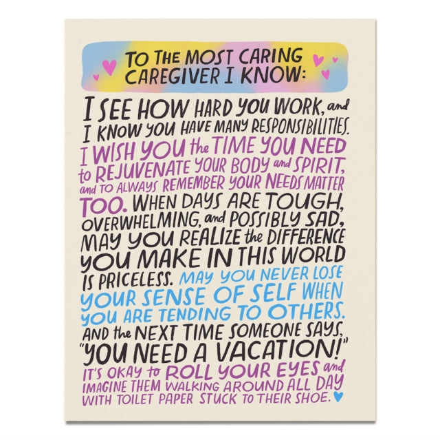 Book cover of: Em & Friends Most Caring Caregiver Greeting Card