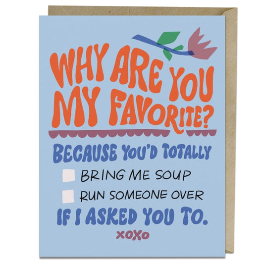 Book cover of: 6-Pack Em & Friends Why Are You My Favorite? Greeting Card