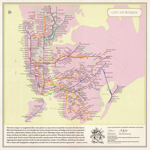 Book cover of: City of Women New York City Subway Wall Map (20 x 20 Inches) (10-pack)