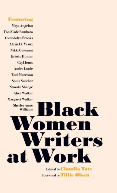 Book cover of: Black Women Writers at Work. By: Claudia Tate
