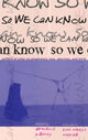 Book cover of: So We Can Know. By: Aracelis Girmay