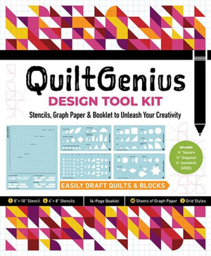 QuiltGenius Design Tool Kit, Stencils, Graph Paper & Booklet to Unleash Your Creativity
